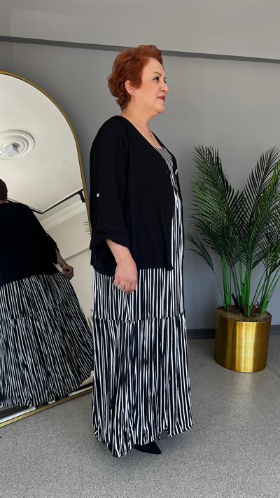 Selma Büyük Beden Ceket Elbise Takım