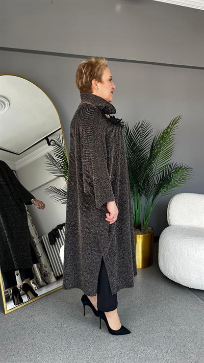 Selma Büyük Beden Çiçek Broşlu Tunik