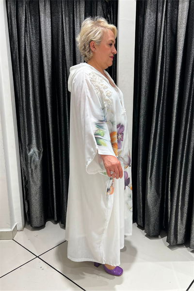 Selma Büyük Beden Çiçek Desenli Askılı İçlikli Kap