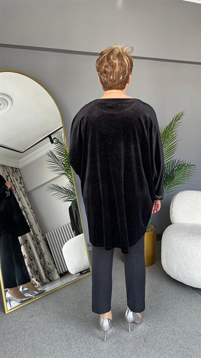 Selma Büyük Beden Çiçek Desenli Bluz