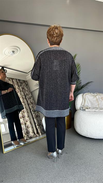 Selma Büyük Beden Çiçek Desenli Hırka