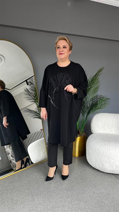 Selma Büyük Beden Çiçek Desenli Tunik