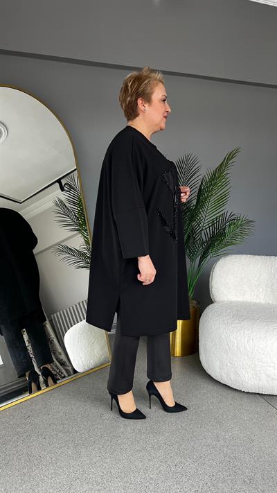 Selma Büyük Beden Çiçek Desenli Tunik