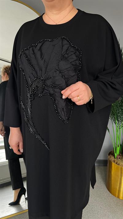 Selma Büyük Beden Çiçek Desenli Tunik