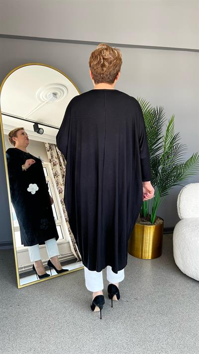 Selma Büyük Beden Çiçek Detaylı Tunik/Elbise