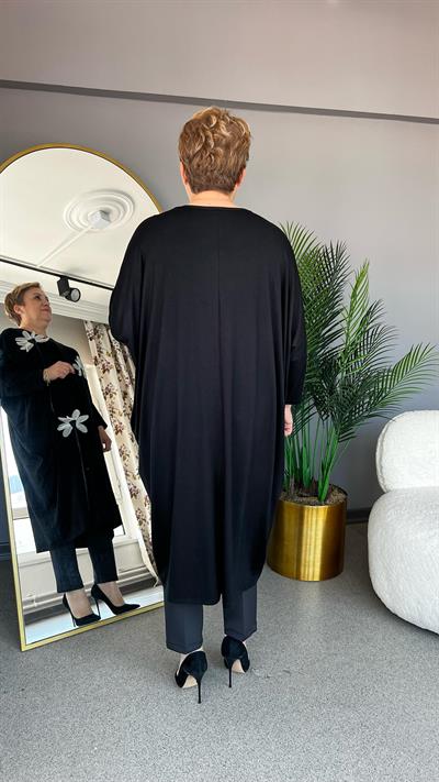 Selma Büyük Beden Çiçek İşlemeli Tunik/Elbise