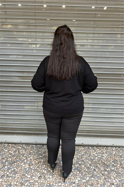 Selma Büyük Beden Çiiçek Aplikeli Hırka