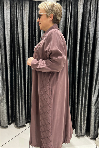 Selma Büyük Beden Çima Dikiş Detaylı Kap