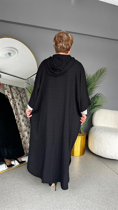 Selma Büyük Beden Dekoratif Düğme Detaylı Zarafet Pardesüsü