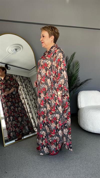 Selma Büyük Beden Desenli Elbise