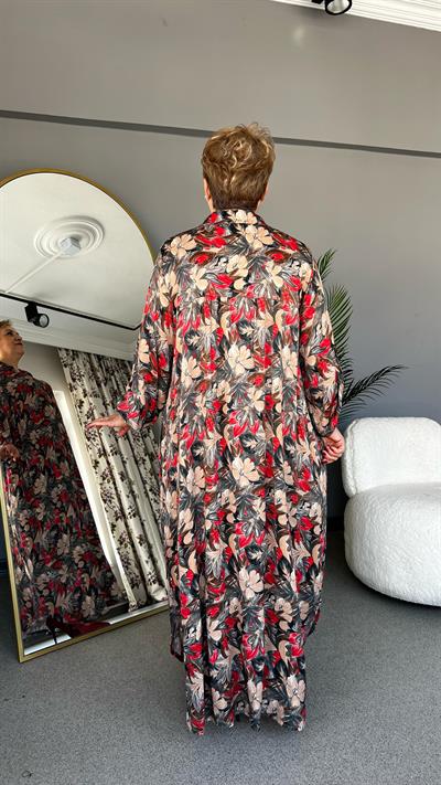 Selma Büyük Beden Desenli Elbise