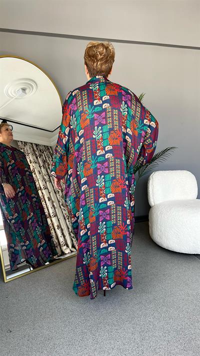 Selma Büyük Beden Desenli Elbise