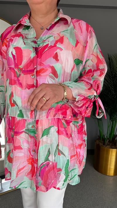 Selma Büyük Beden Desenli Gömlek