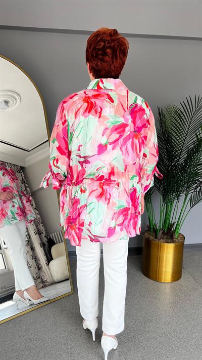 Selma Büyük Beden Desenli Gömlek