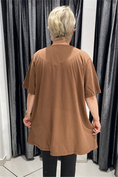 Selma Büyük Beden Desenli T-Shirt