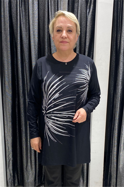 Selma Büyük Beden Desenli Tunik