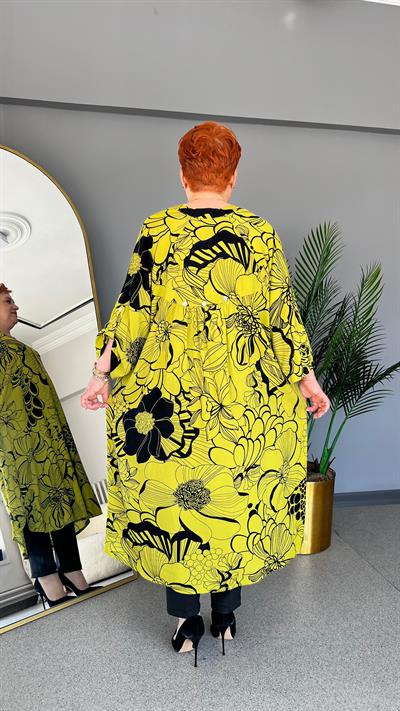 Selma Büyük Beden Desenli Tunik Elbise