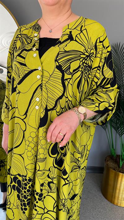 Selma Büyük Beden Desenli Tunik Elbise