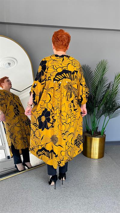 Selma Büyük Beden Desenli Tunik Elbise