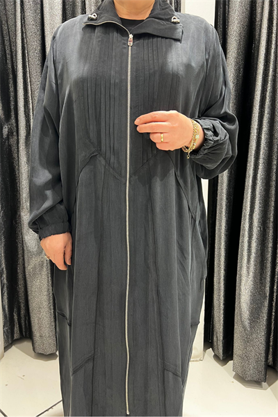 Selma Büyük Beden Devrik Yaka Ferace