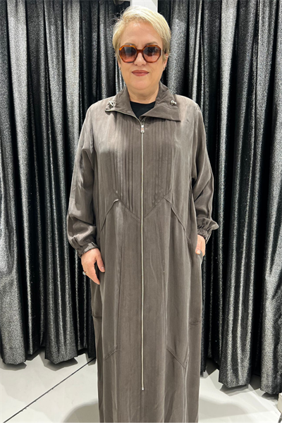 Selma Büyük Beden Devrik Yaka Ferace