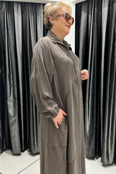 Selma Büyük Beden Devrik Yaka Ferace