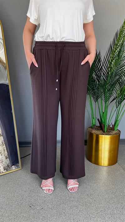 Selma Büyük Beden Dikiş Detaylı Rahat Pantolon