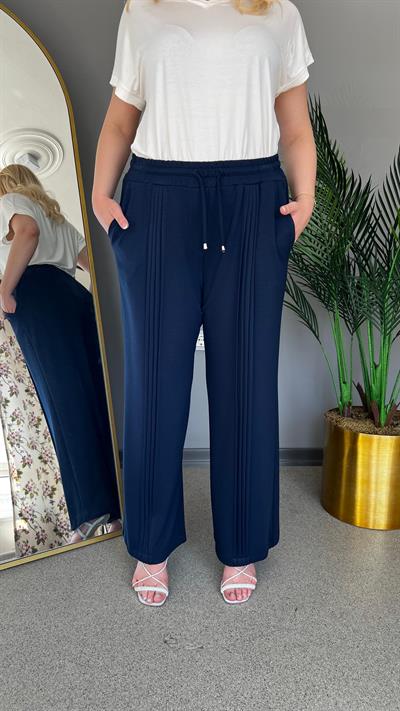 Selma Büyük Beden Dikiş Detaylı Rahat Pantolon