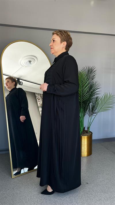 Selma Büyük Beden Dokuma Ferace