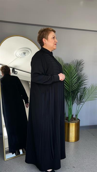 Selma Büyük Beden Dokuma Ferace