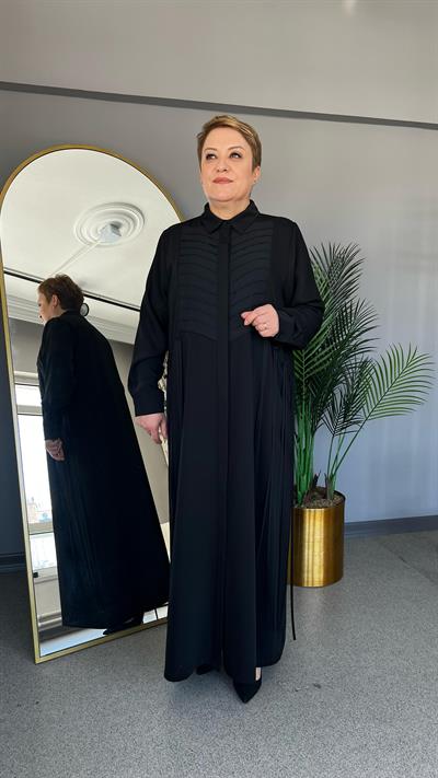 Selma Büyük Beden Dokuma Ferace