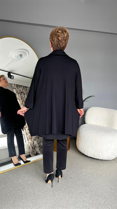 Selma Büyük Beden Dökümlü Ceket