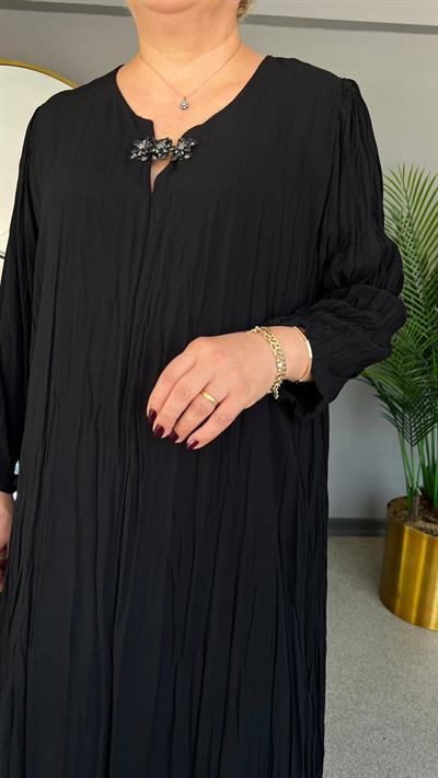 Selma Büyük Beden Dökümlü Elbise