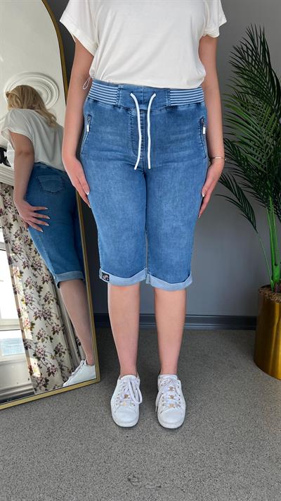 Selma Büyük Beden Elastik Bel Rahat Kesim Capri