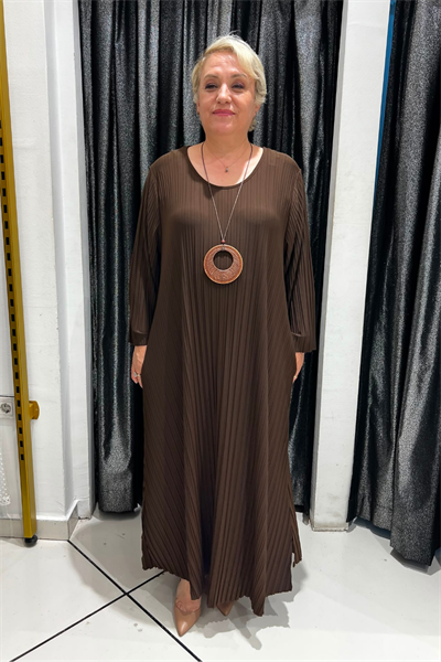 Selma Büyük Beden Elbise + Hediye Kolye
