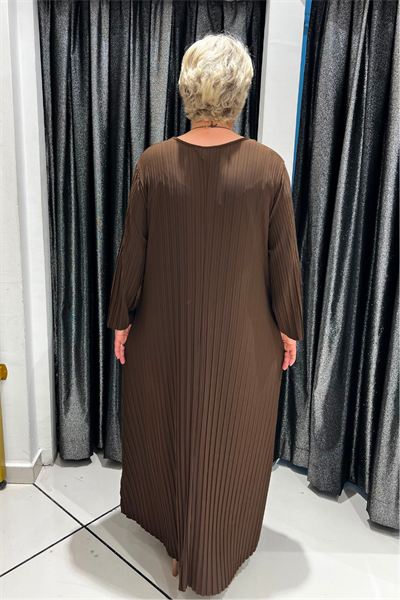 Selma Büyük Beden Elbise + Hediye Kolye