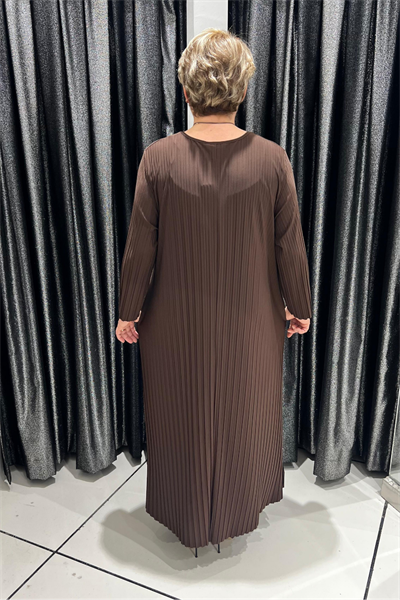 Selma Büyük Beden Elbise + Hediye Kolye