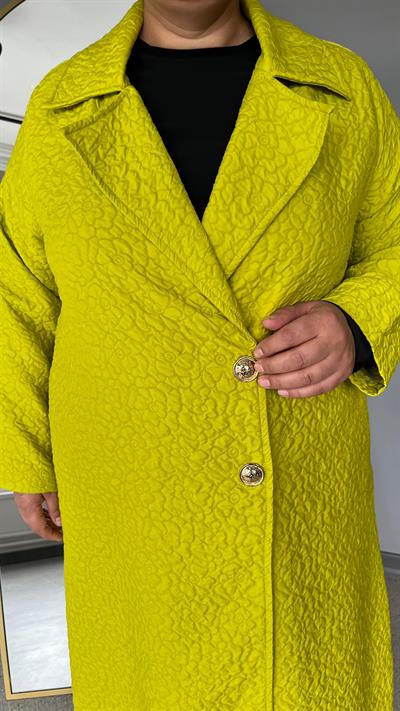 Selma Büyük Beden Erkek Yaka Kapitone Kap