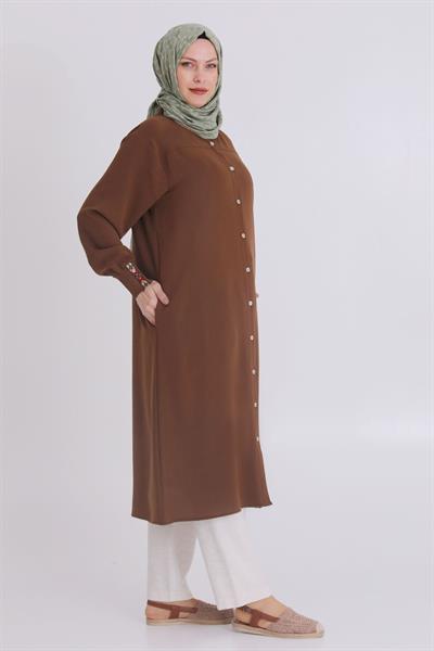 Selma Büyük Beden Etnik Şeritli Kap