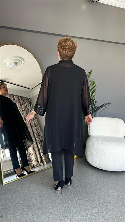 Selma Büyük Beden Fermuarlı İçli Dışlı Takım