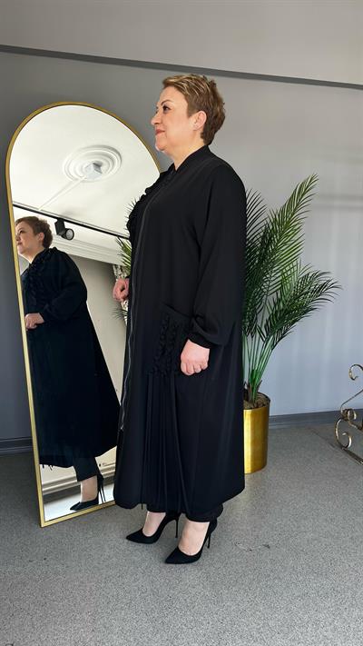 Selma Büyük Beden Fırfırlı Biyeli Kap