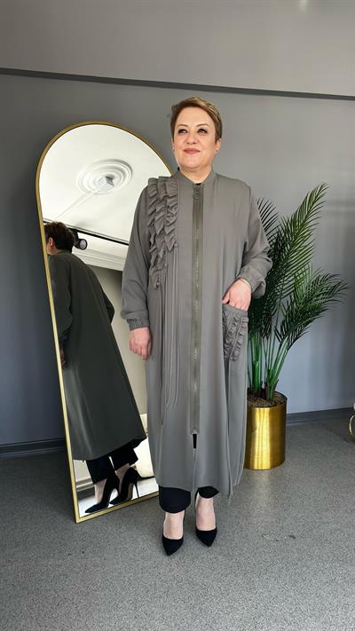 Selma Büyük Beden Fırfırlı Biyeli Kap