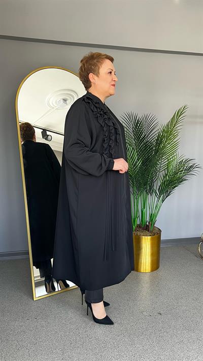 Selma Büyük Beden Fırfırlı Biyeli Kap