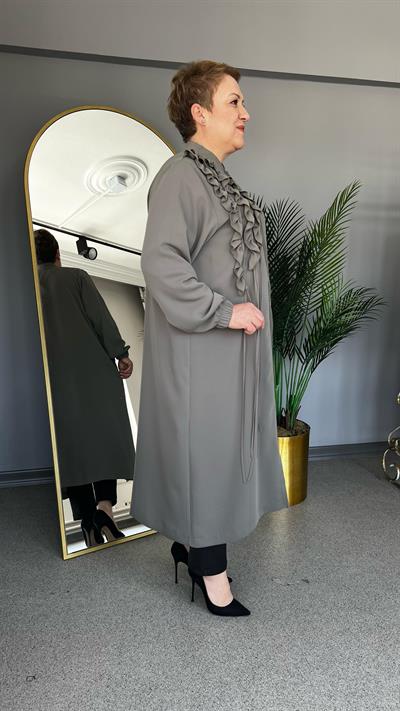 Selma Büyük Beden Fırfırlı Biyeli Kap