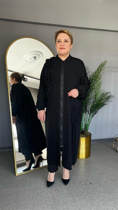 Selma Büyük Beden Fırfırlı Biyeli Kap