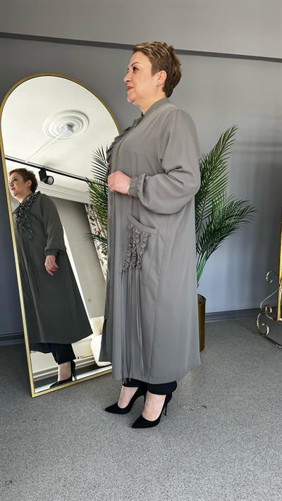 Selma Büyük Beden Fırfırlı Biyeli Kap