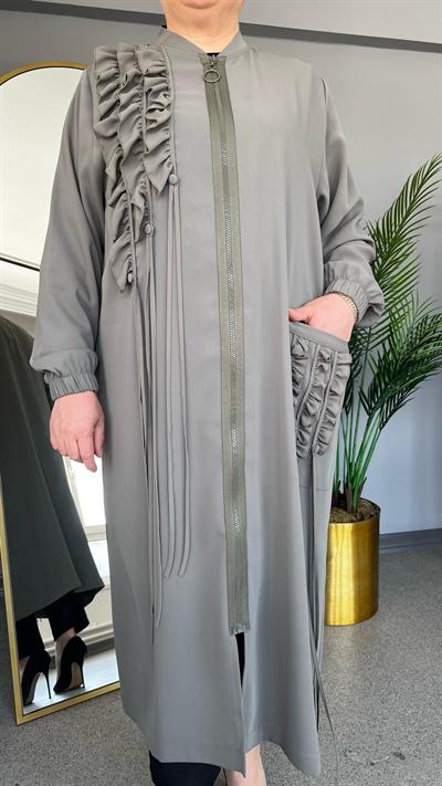 Selma Büyük Beden Fırfırlı Biyeli Kap