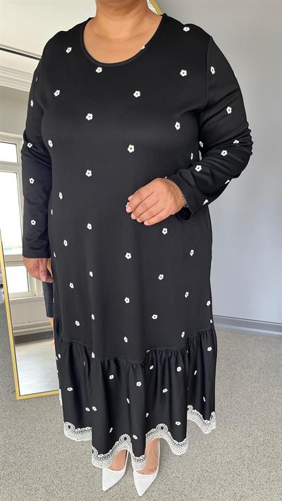 Selma Büyük Beden Fistolu Elbise