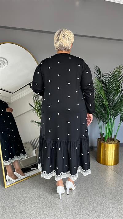 Selma Büyük Beden Fistolu Elbise