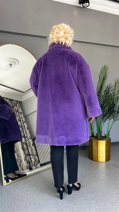 Selma Büyük Beden Geniş Kol Yakalı Kürk